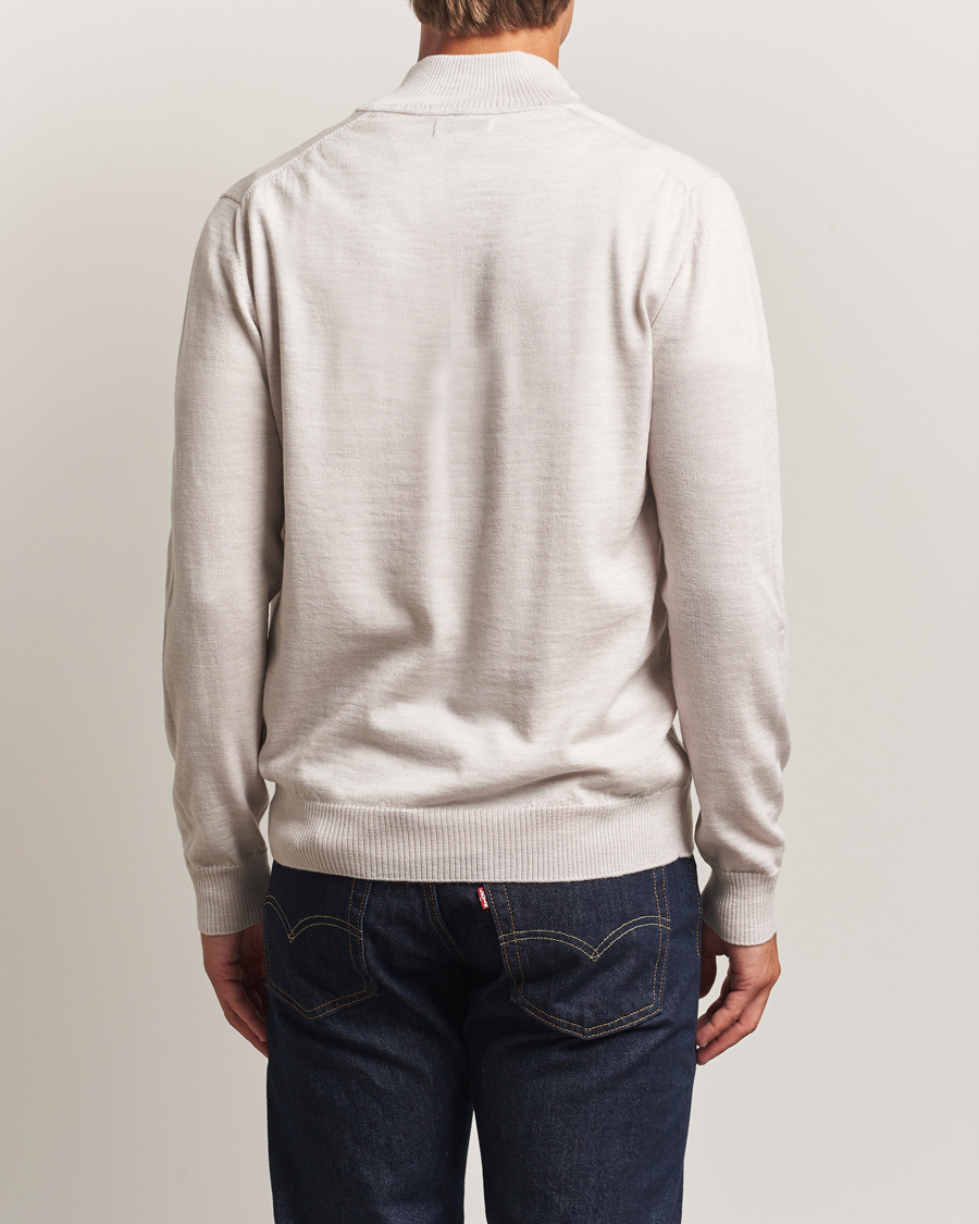 J.Lindeberg Kiyan Merino Half Zip Moonbeam Melange