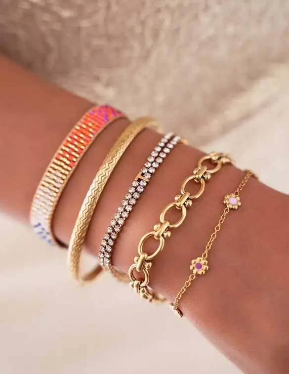 My Jewellery Armband met bloemen MJ07967