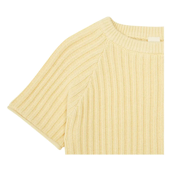 Illoura the Label T-Shirt Coton Bio Maille Côtelé | Jaune