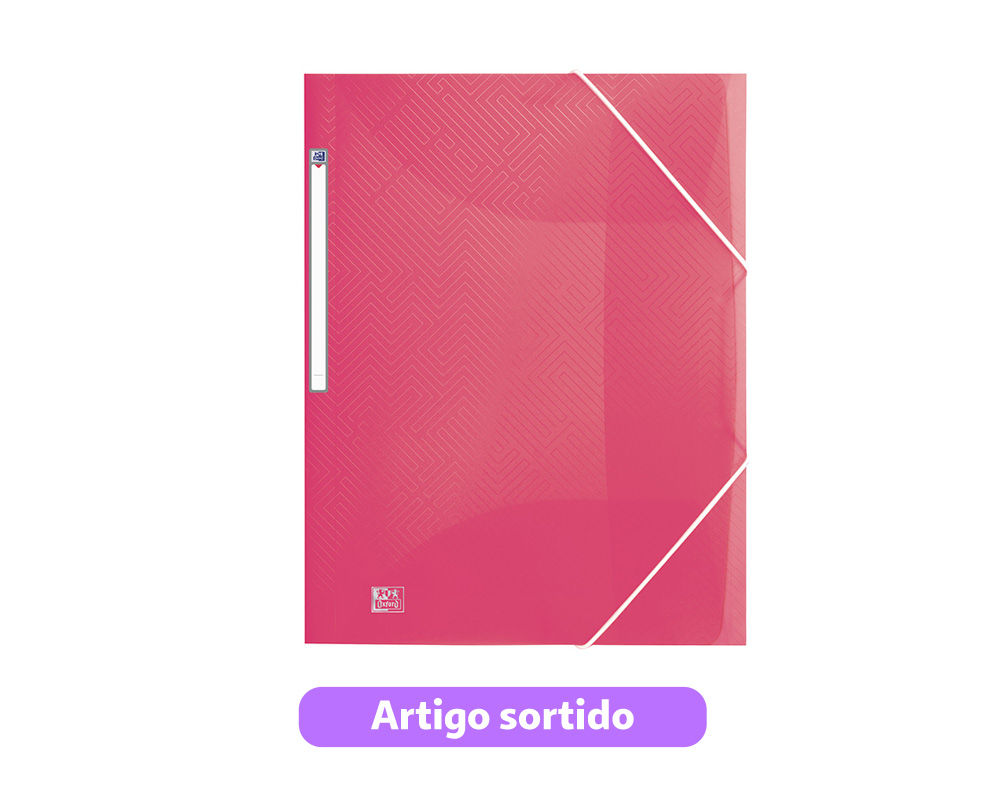 CAPA POLIPROPILENO A4 OXFORD URBAN COM ELÁSTICO CORES SORTIDAS