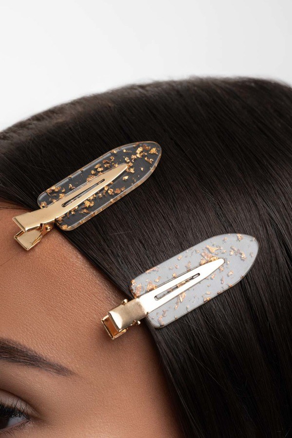 Brushworks Gold Flake No Crease Clips 6pcs