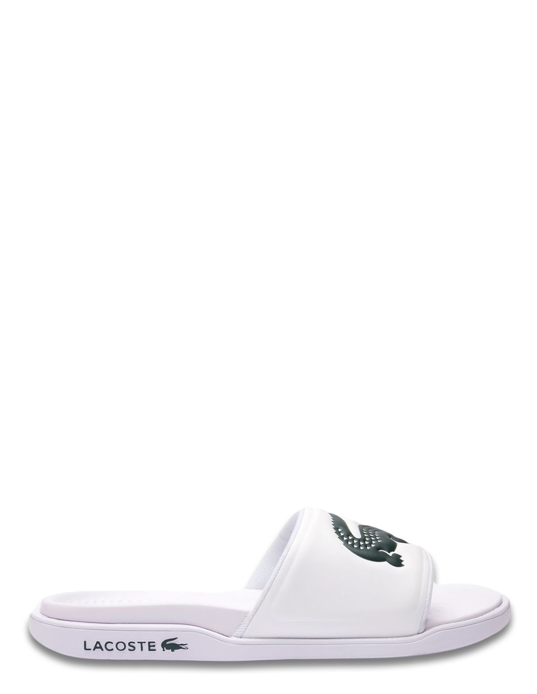 lacoste Claquettes homme serve slide dual blanc