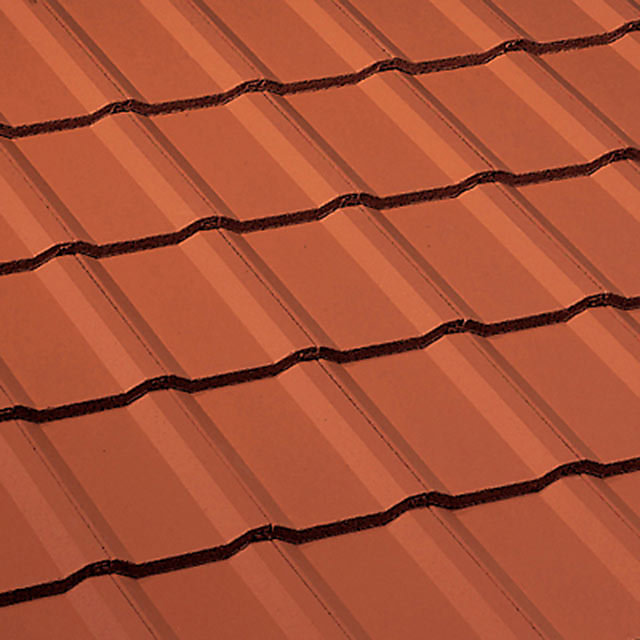 Tuile chatière grillagée Perspective rouge