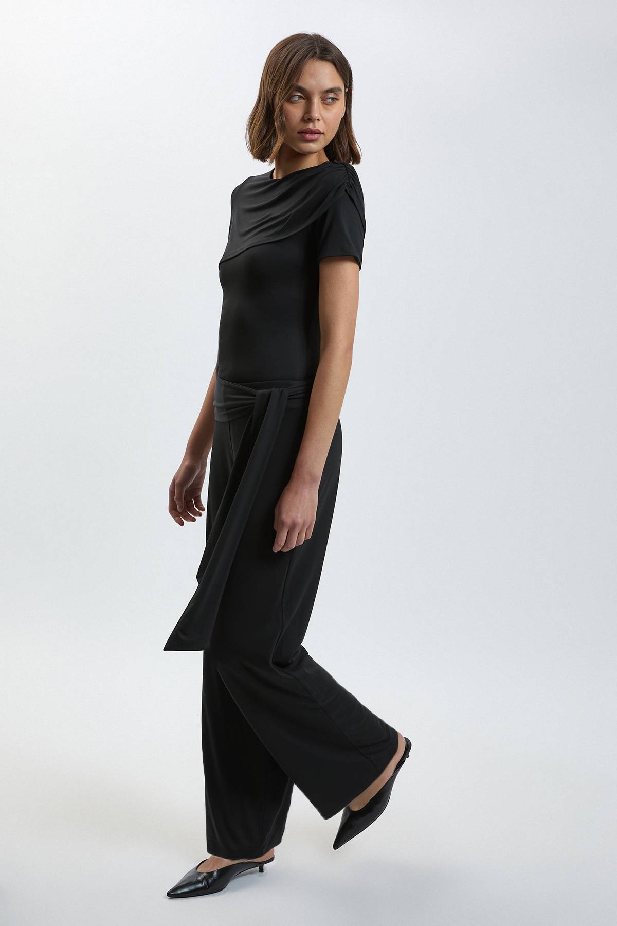 KarenMillen Pantalon En Jersey De Viscose À Taille Nouée