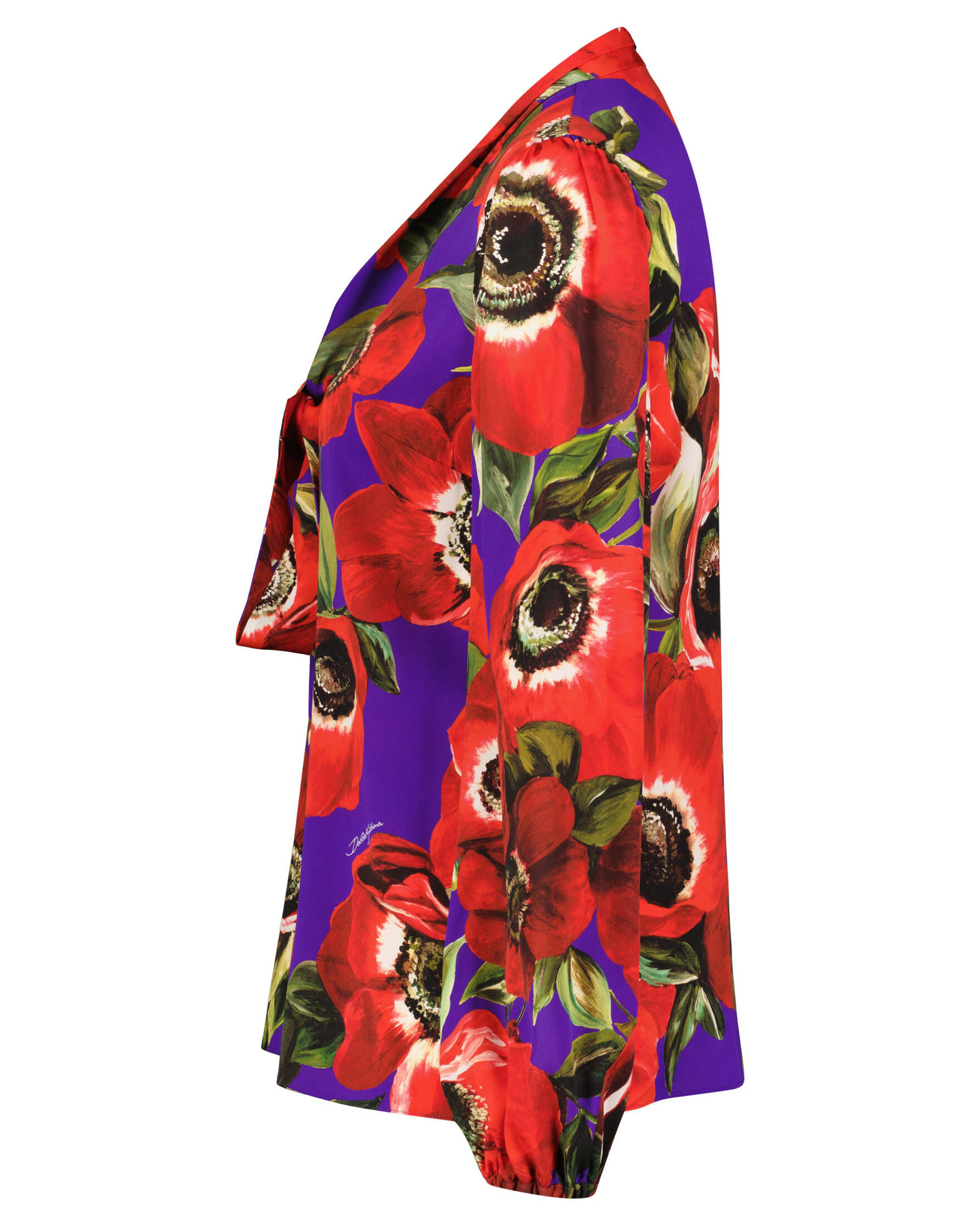 Dolce & Gabbana| Damen Schluppenbluse aus Seiden-Charmeuse