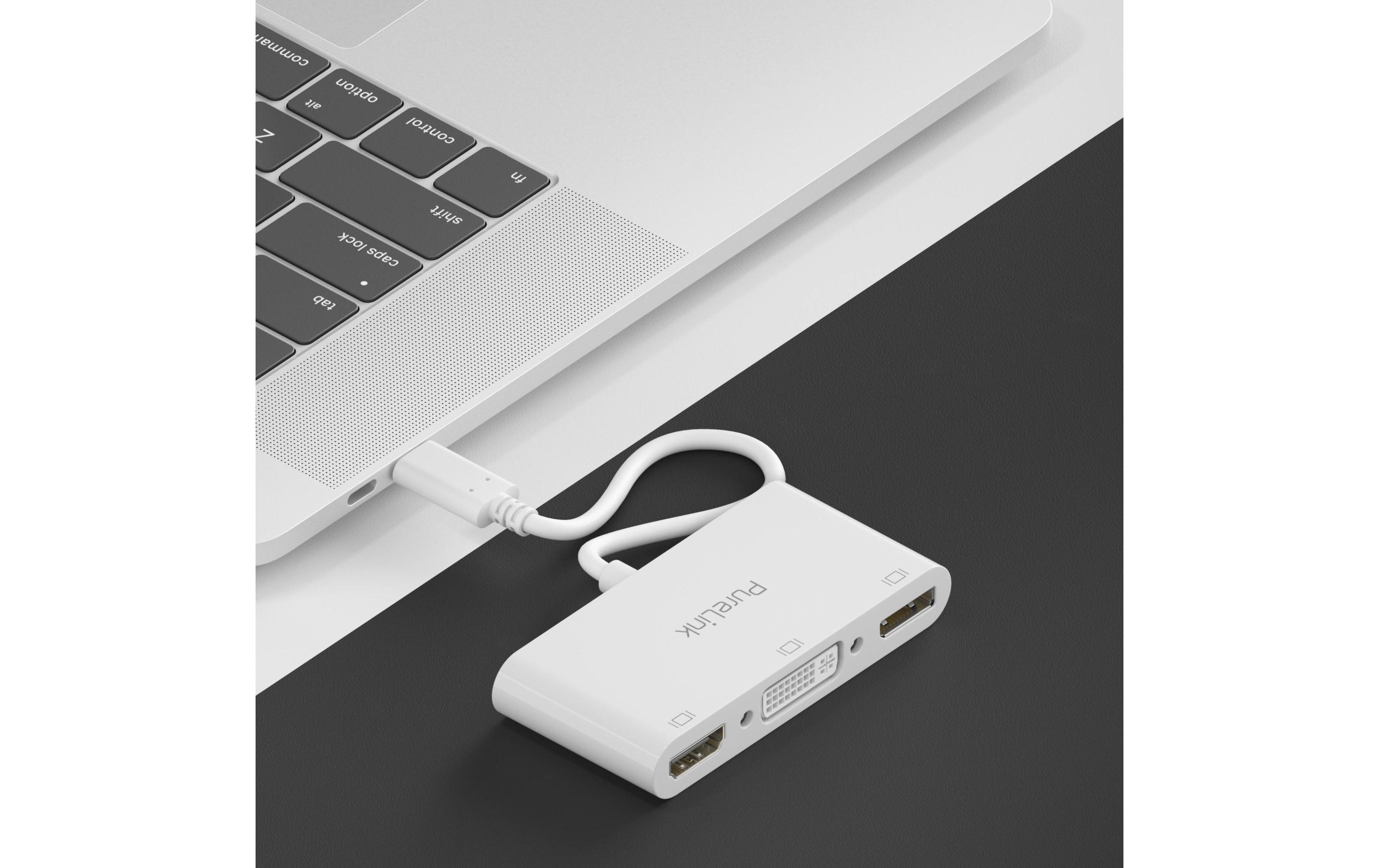Multiadapter IS250 USB Type-C - HDMI/DVI/DP, Weiss