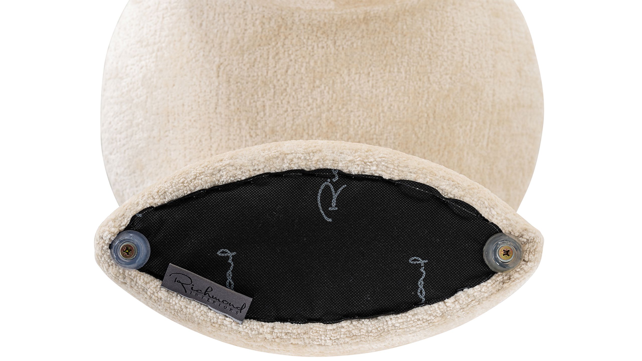 Poef 210880 White Chenille Fargo B45 x D45 x H44 cm