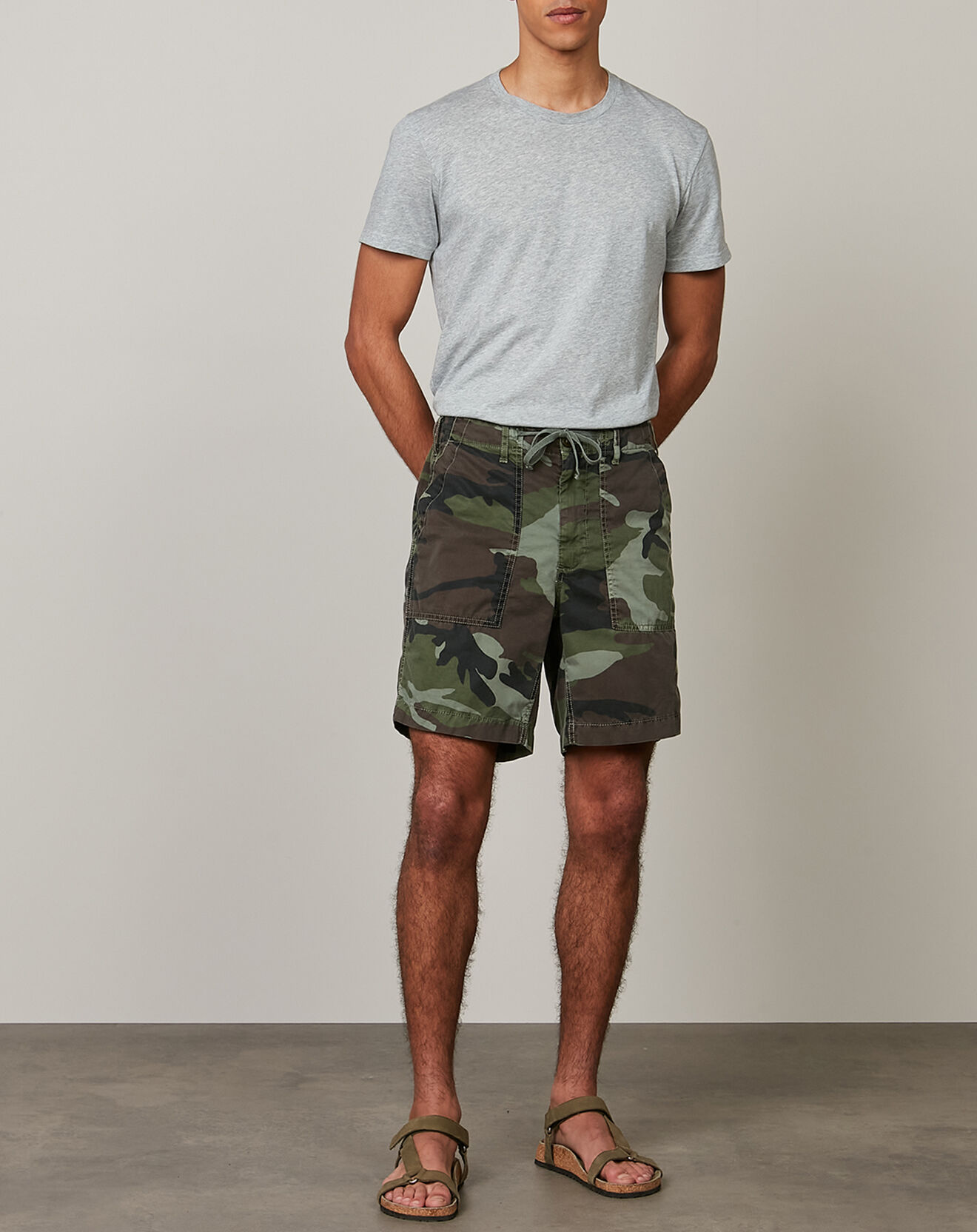 Hartford Short Fatigue Ds camo overdyed moss