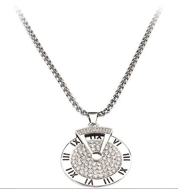 Lilafey - Romeinse cijfer-steentjesketting met hanger