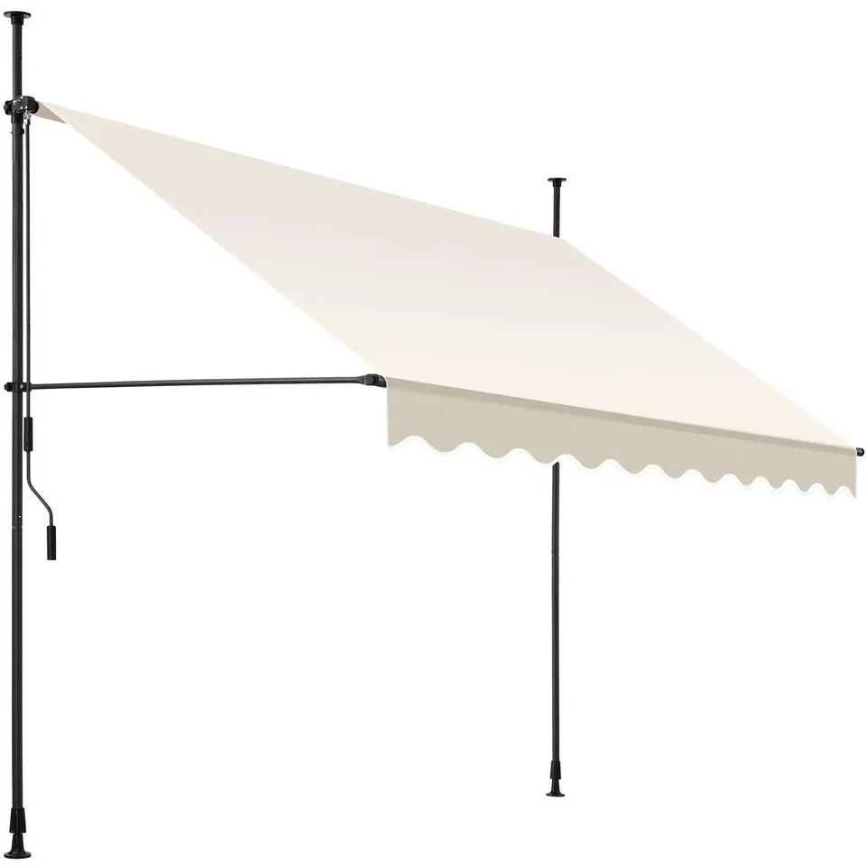 tectake Klemluifel met zwengel, in hoogte verstelbaar, Beige