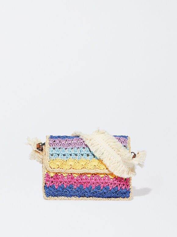 Bolso Bandolera De Paja - Multicor