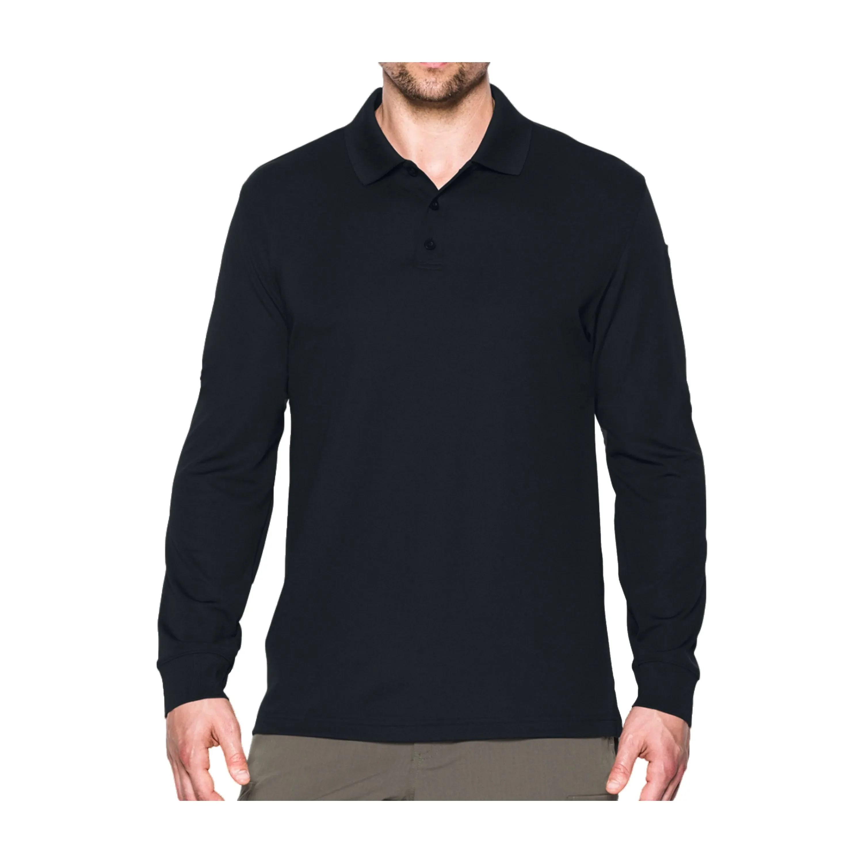 Under Armour -  Under Armour Longsleeve Polo Tac Performance LS schwarz