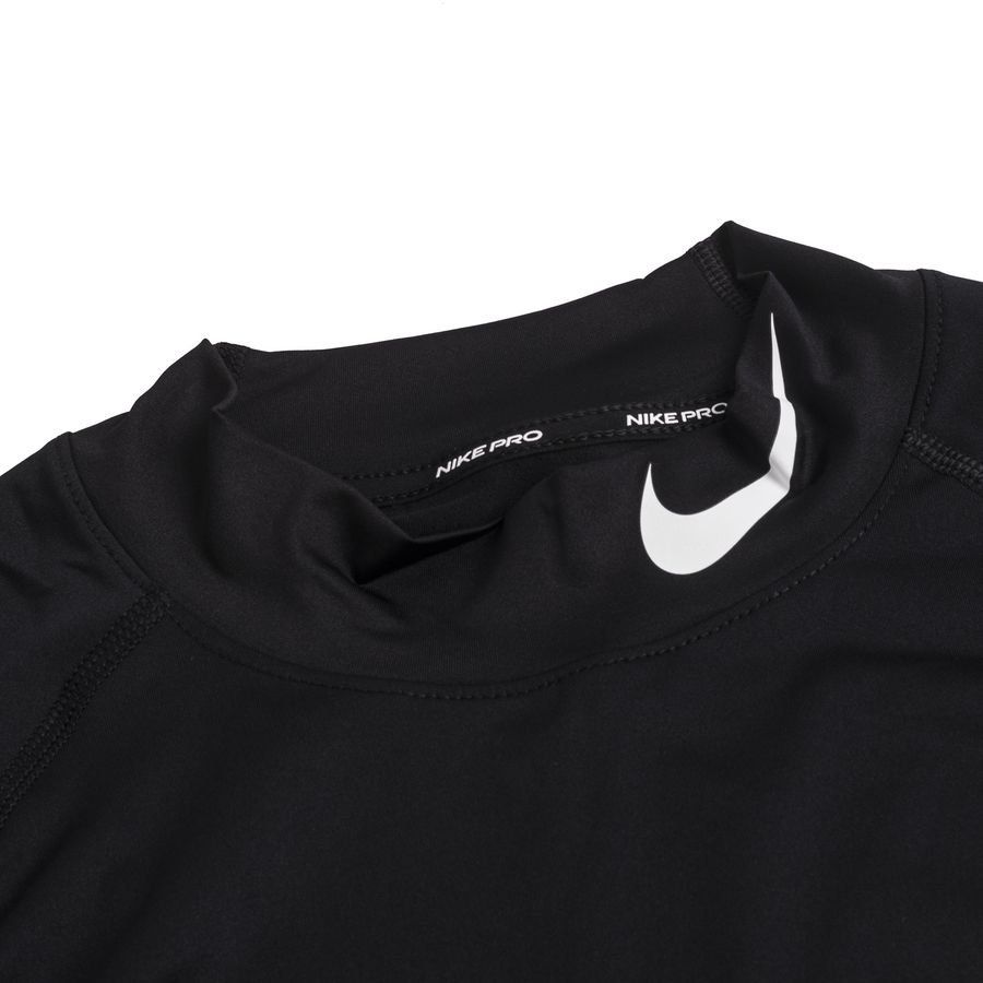 Nike Pro Top Dri-FIT Mock - Noir/Blanc Manches Longues
