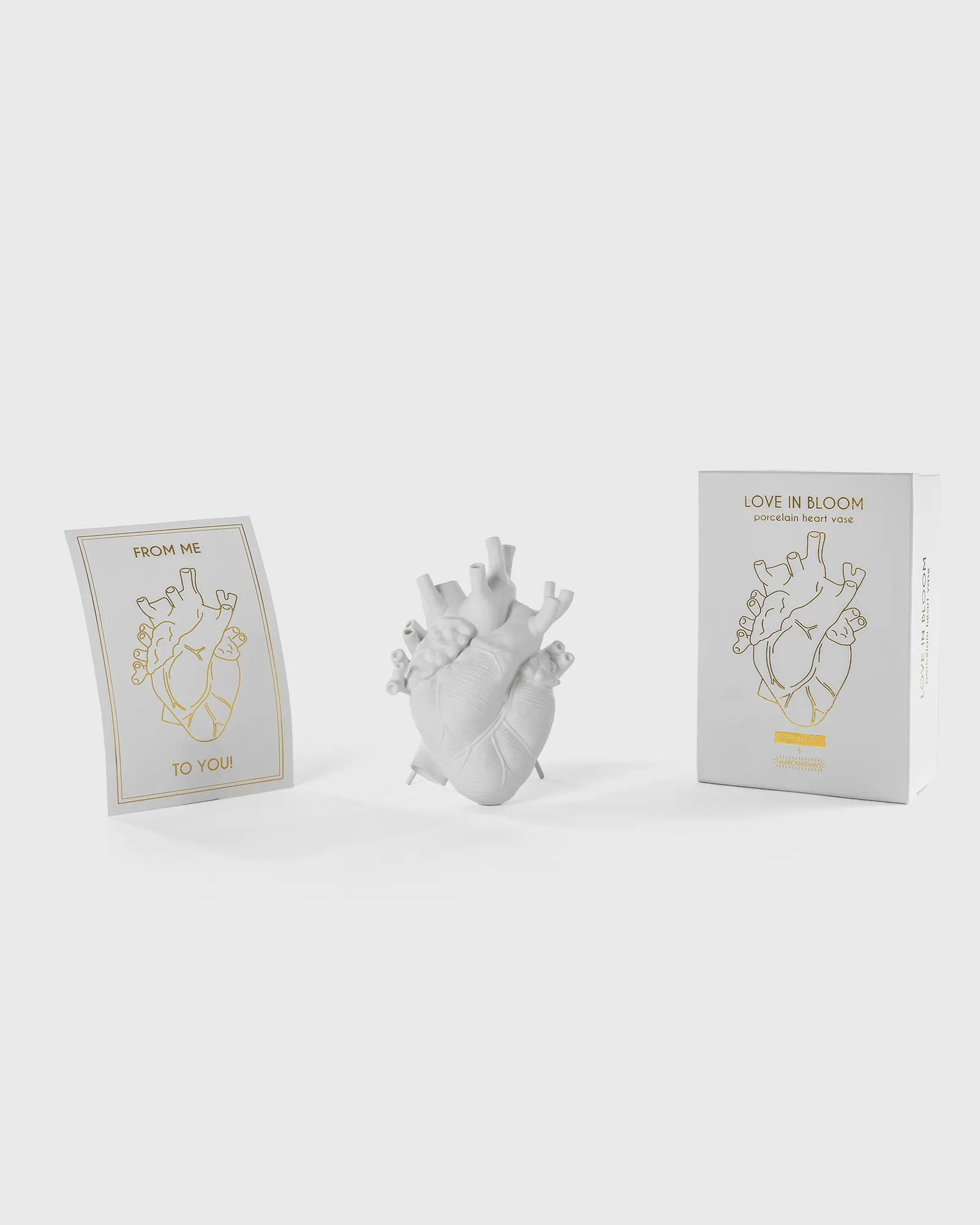 Seletti LOVE IN BLOOM - PORCELAIN HEART VASE