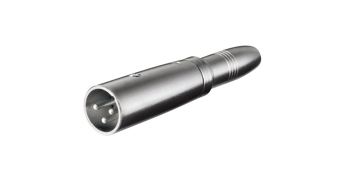 goobayXLR-connector 3-polig stekker  (Zilver)