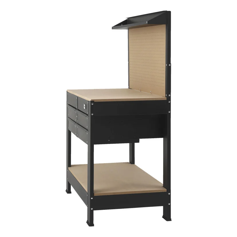 Arbeidsbenk med verktøytavle 114x61x158 cm 150 kg