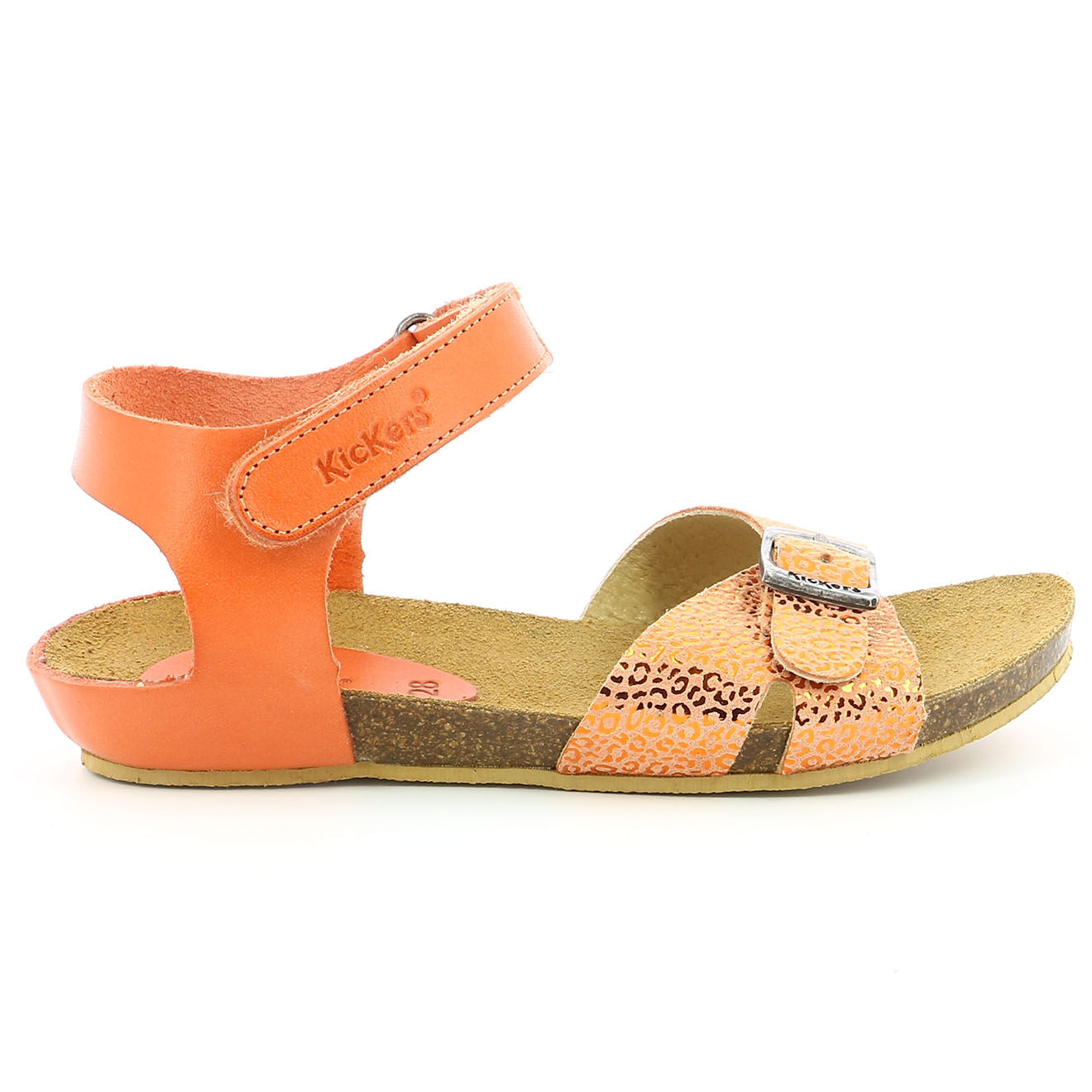 Kickers Sandales en Cuir Bobbun orange clair