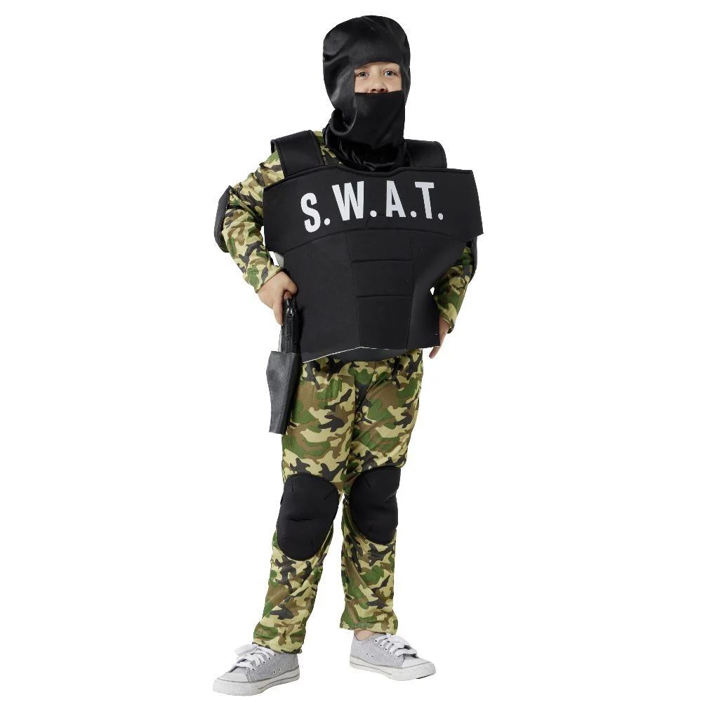 Déguisement enfant Agent Swat militaire 7/10 ans