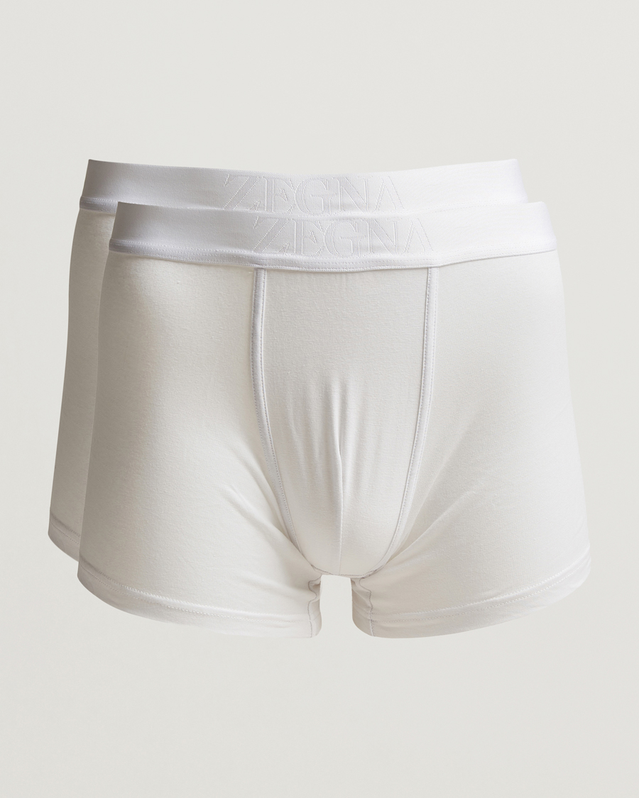 Zegna 2-Pack Stretch Cotton Boxers White