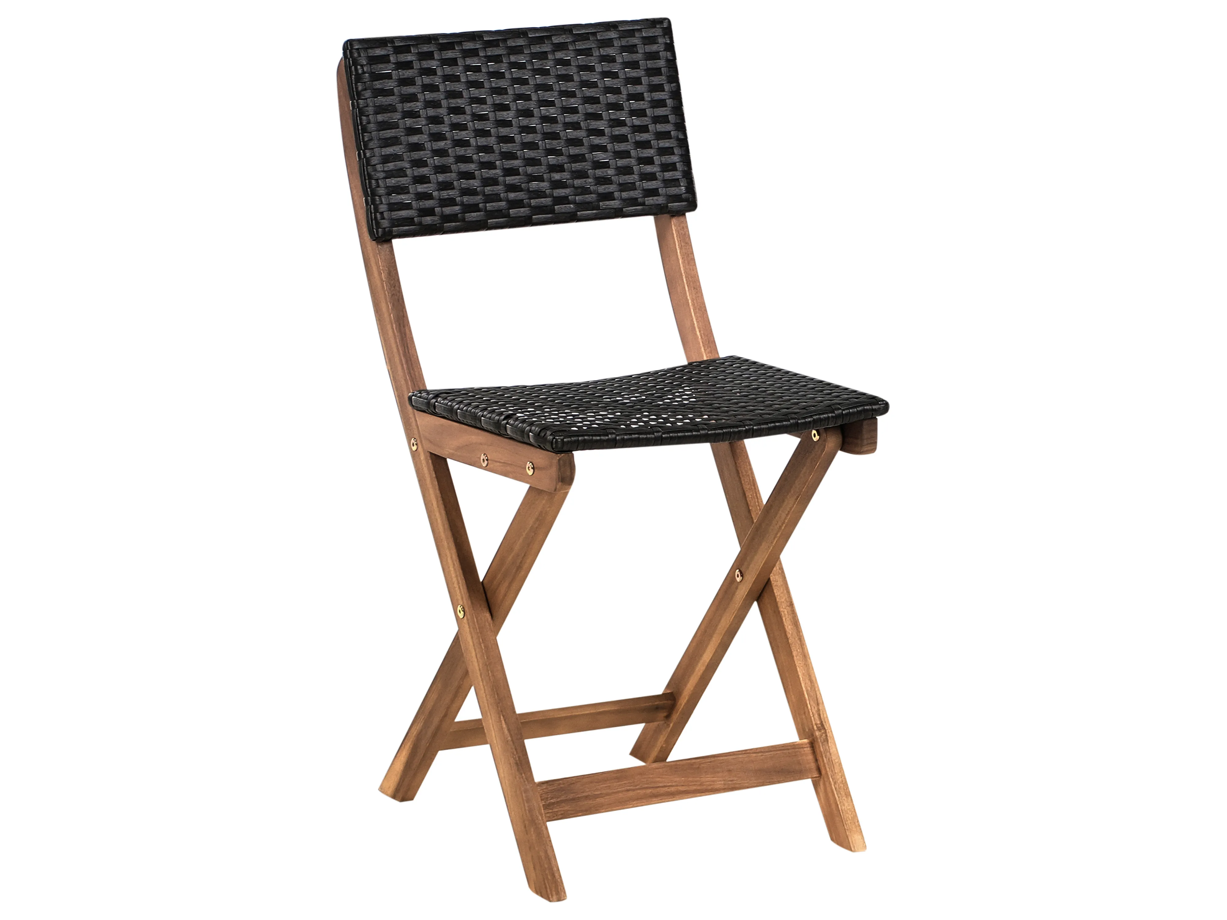 Bistroset RIVAROTTA Acaciahout Bruin/zwart