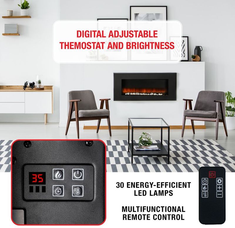 Classic Fire Sfeerhaard Vancouver AJ145-2000 Watt - LED - met Afstandsbediening