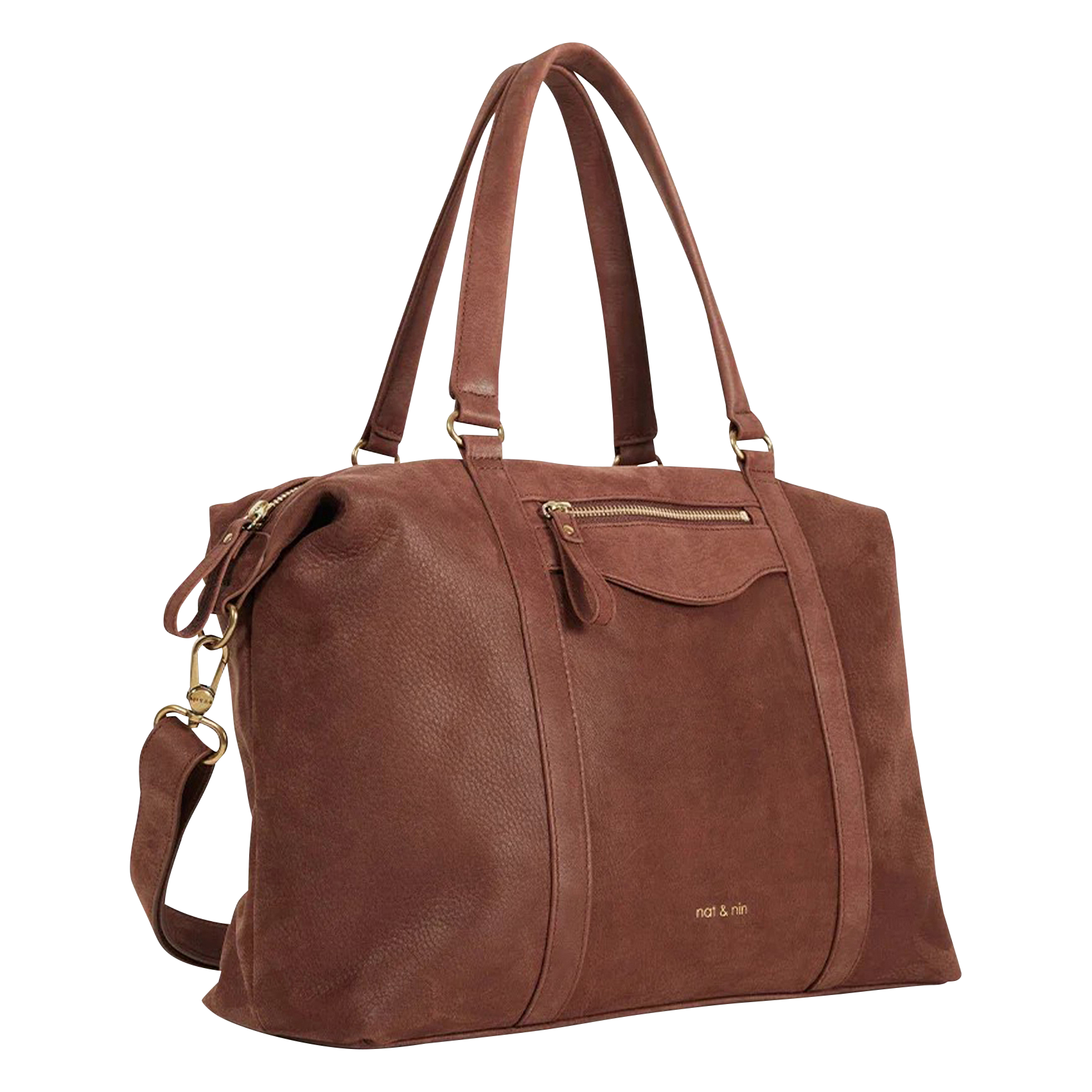 THYLANE - Sac porté épaule en cuir | Marron