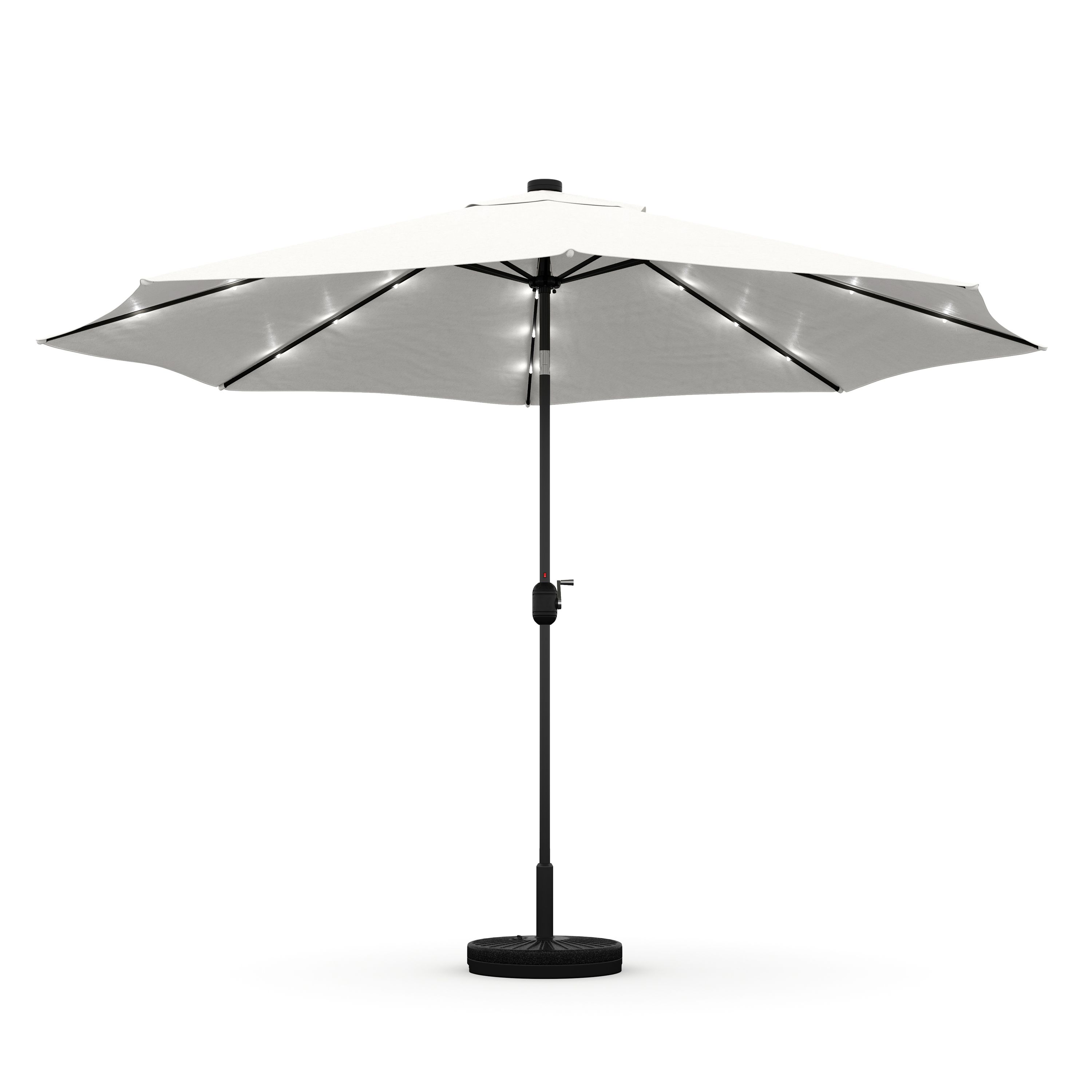 Sonnenschirm VAY mit LED 300 cm weiss