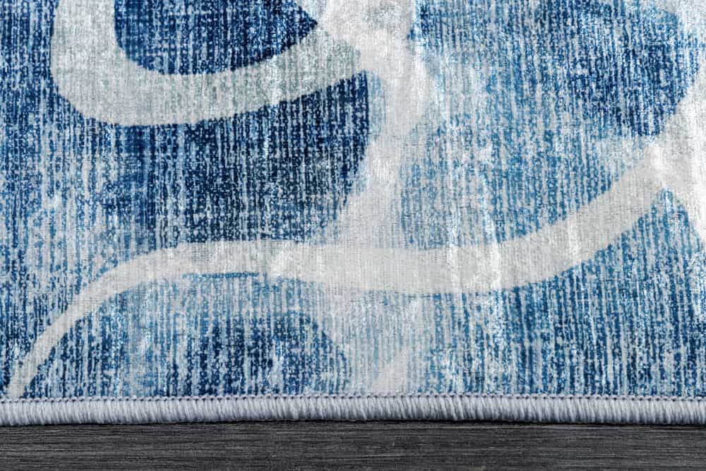 Maritimer Teppich OCEAN 230x160cm blau weiß Flachgewebe Indoor-Teppich