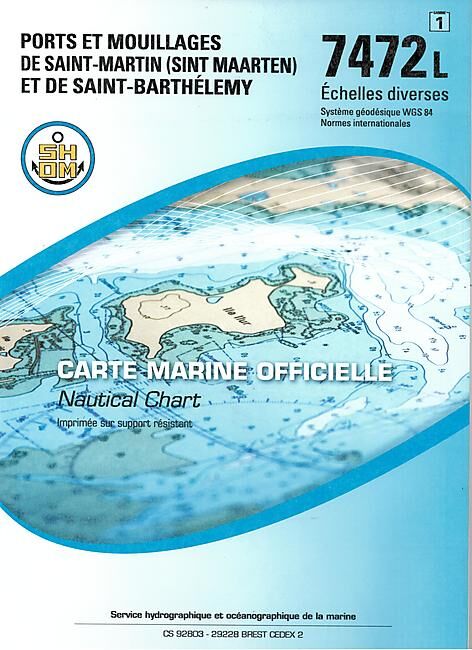 EPSHOM - 7472L PORTS ET MOUILLAGES DE ST MARTIN