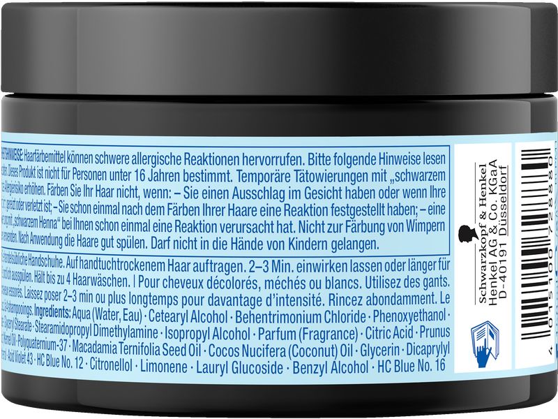 Schwarzkopf Blonde Haarmaske Purple Mask 150 ml Neutralisierende Haarmaske mit Anti-Gelbstich Effekt