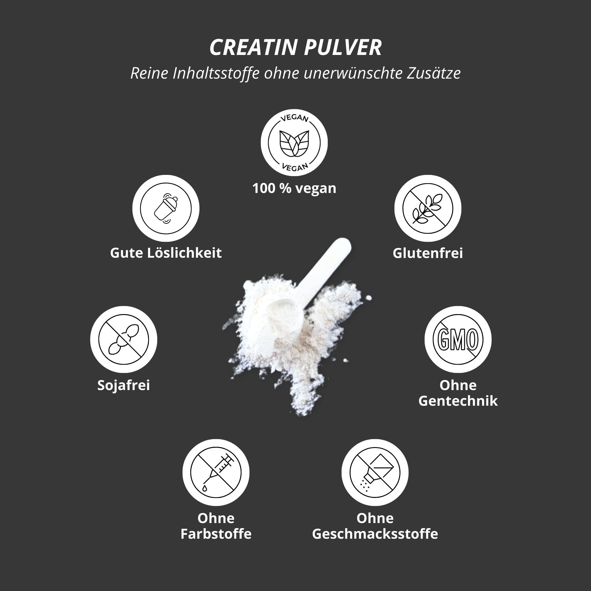 Alphatier Creatin Monohydrat Creapure 1000g Pulver