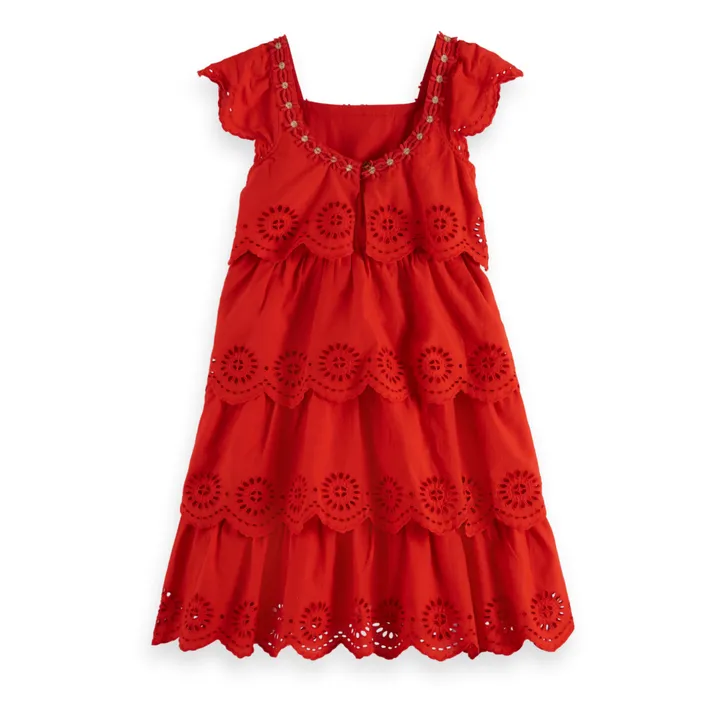 Scotch & Soda Robe Broderie Anglaise | Rouge