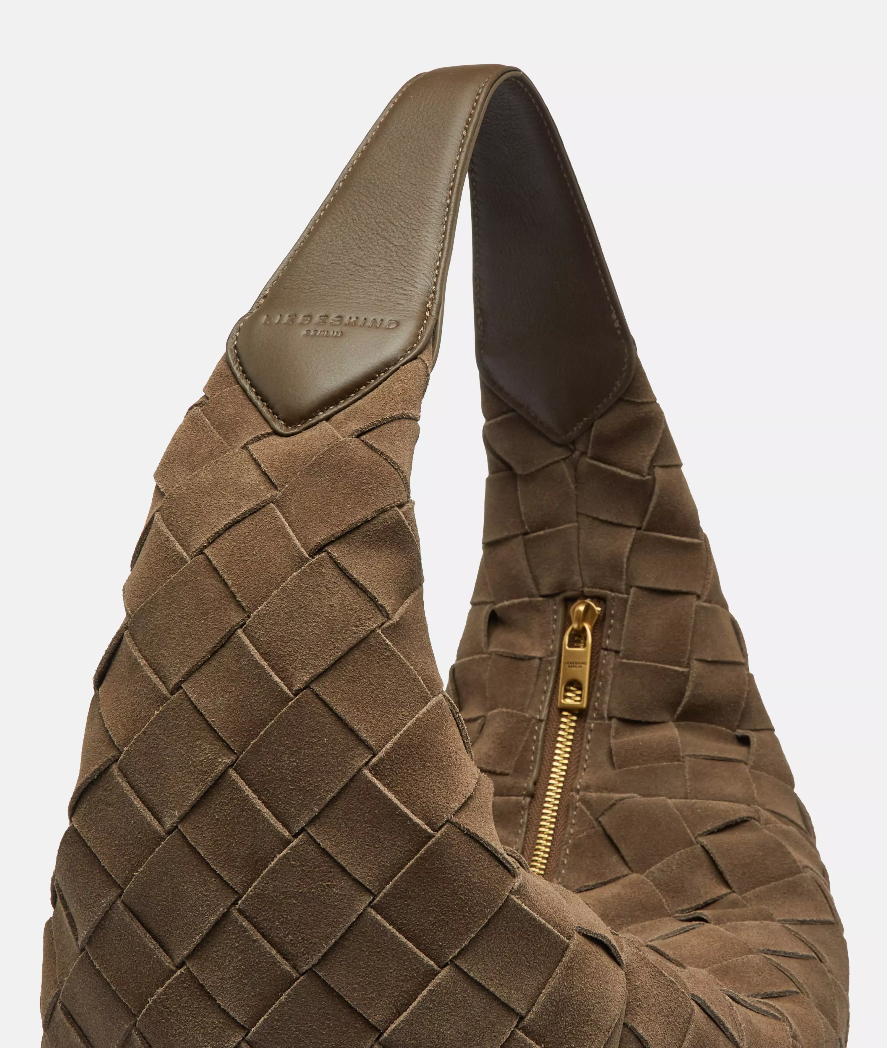 Farrah Hobo M Spacious suede pouch bag