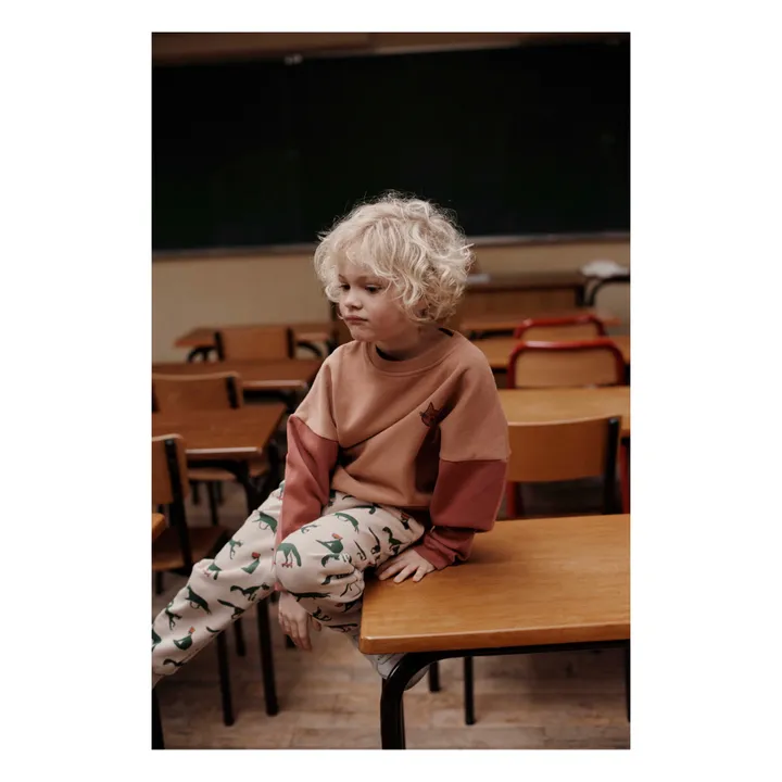 Emile et Ida Sweat Coton Bio Bicolore | Camel
