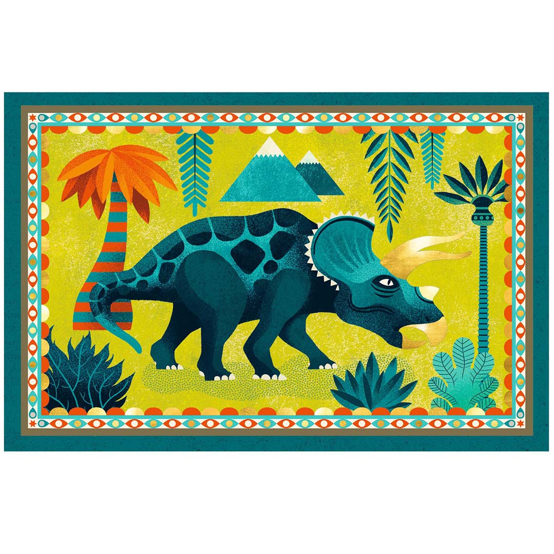 djeco verjaardagsuitnodigingen cric croc dino rock - 8st