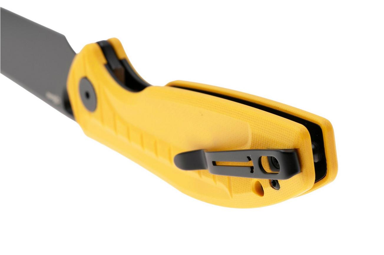 Bestechman Angry Owl BMK12A-2 PVD D2, Yellow G10, zakmes