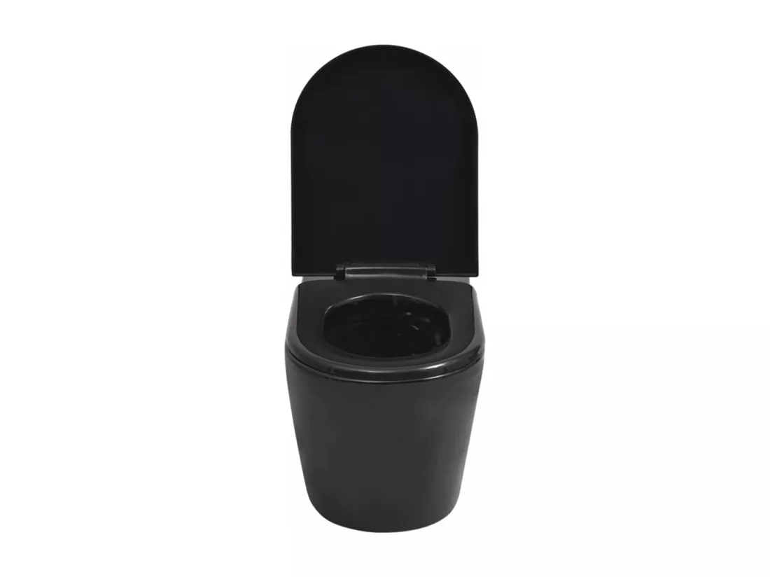 Toilette suspendue murale réservoir noire 56 x 36 x 34 cm 02_0003579
