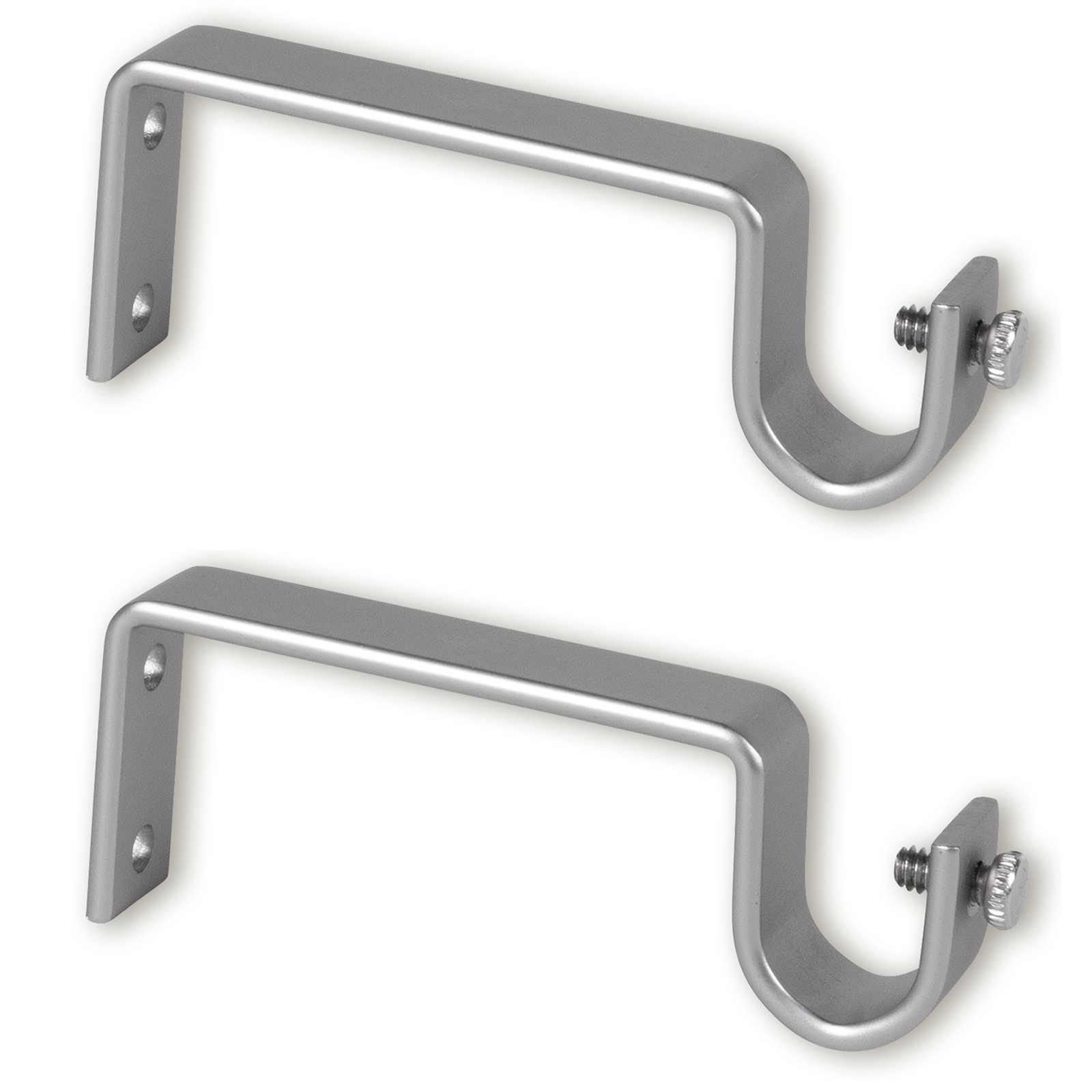 Gardinenstangenträger - titan - flach - 9,5 cm