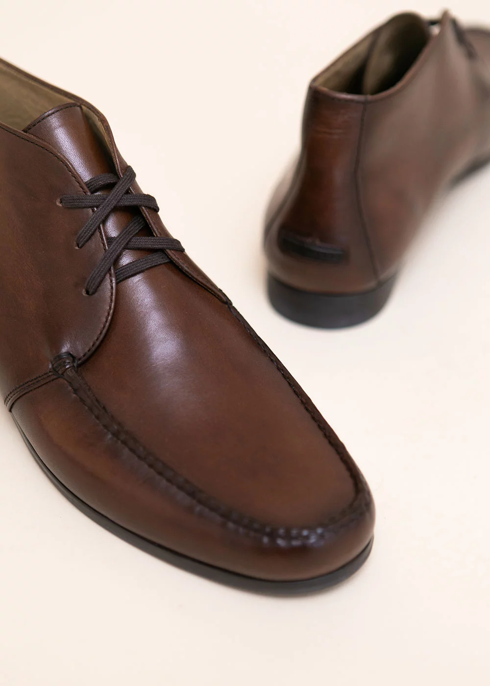 R CHUKKA CUIR CHESNUT