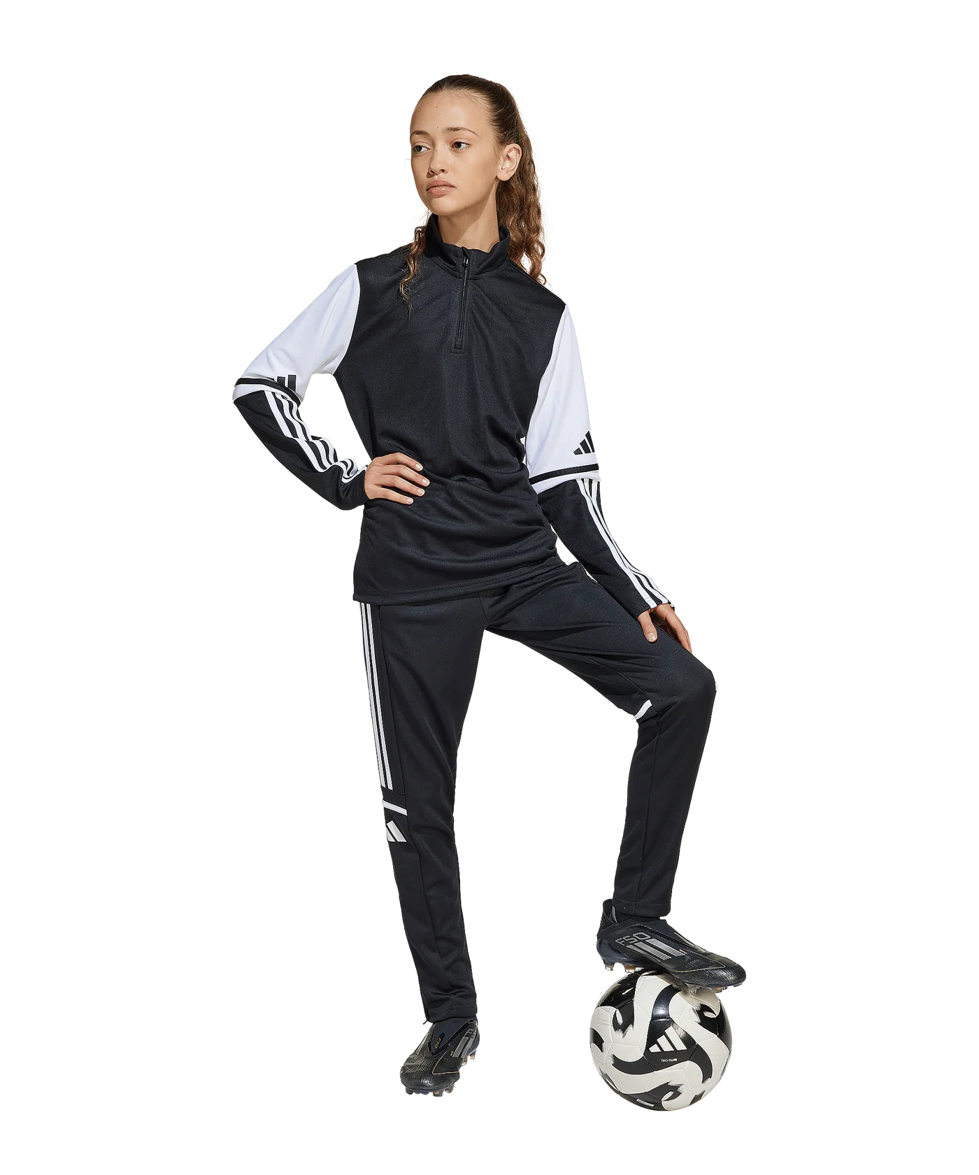 adidas Squadra 25 HalfZip Sweatshirt Kids Schwarz