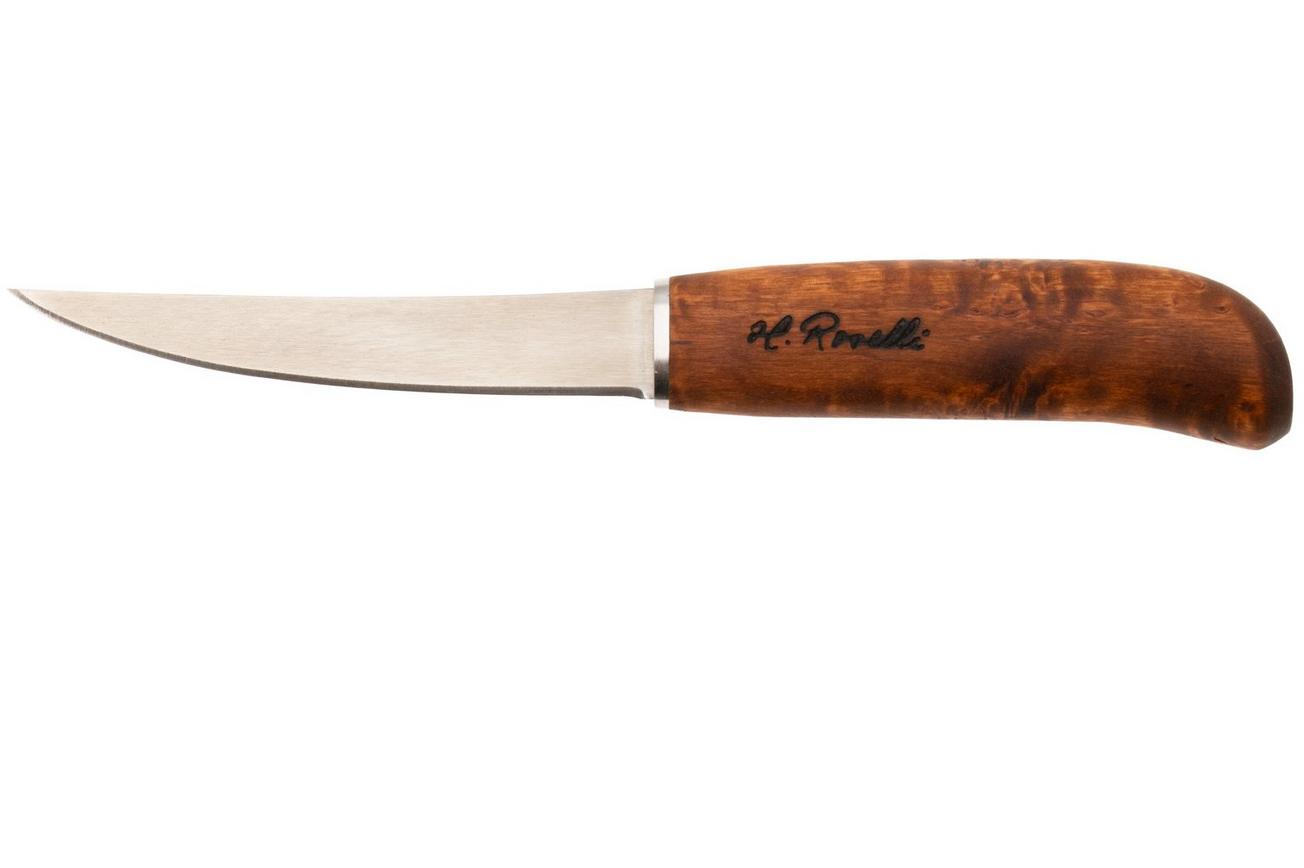 Roselli Small Fish Fillet Knife RW256 UHC, Stained Curly Birch, fileermes, 12 cm