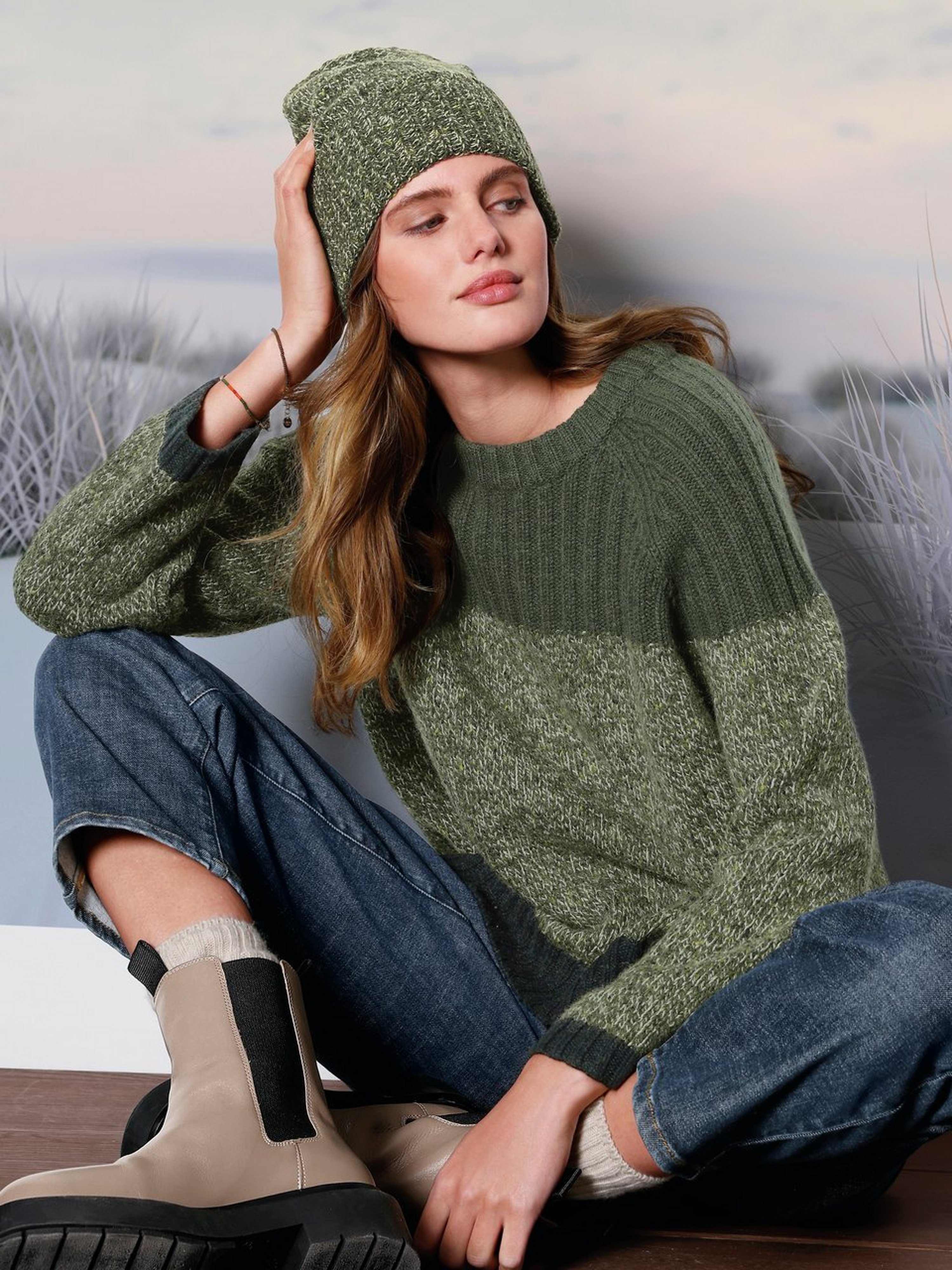Pullover mit Stehbund