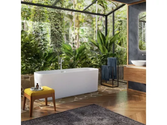 VILLEROY ET BOCH Baignoire ilot Finion acrylique