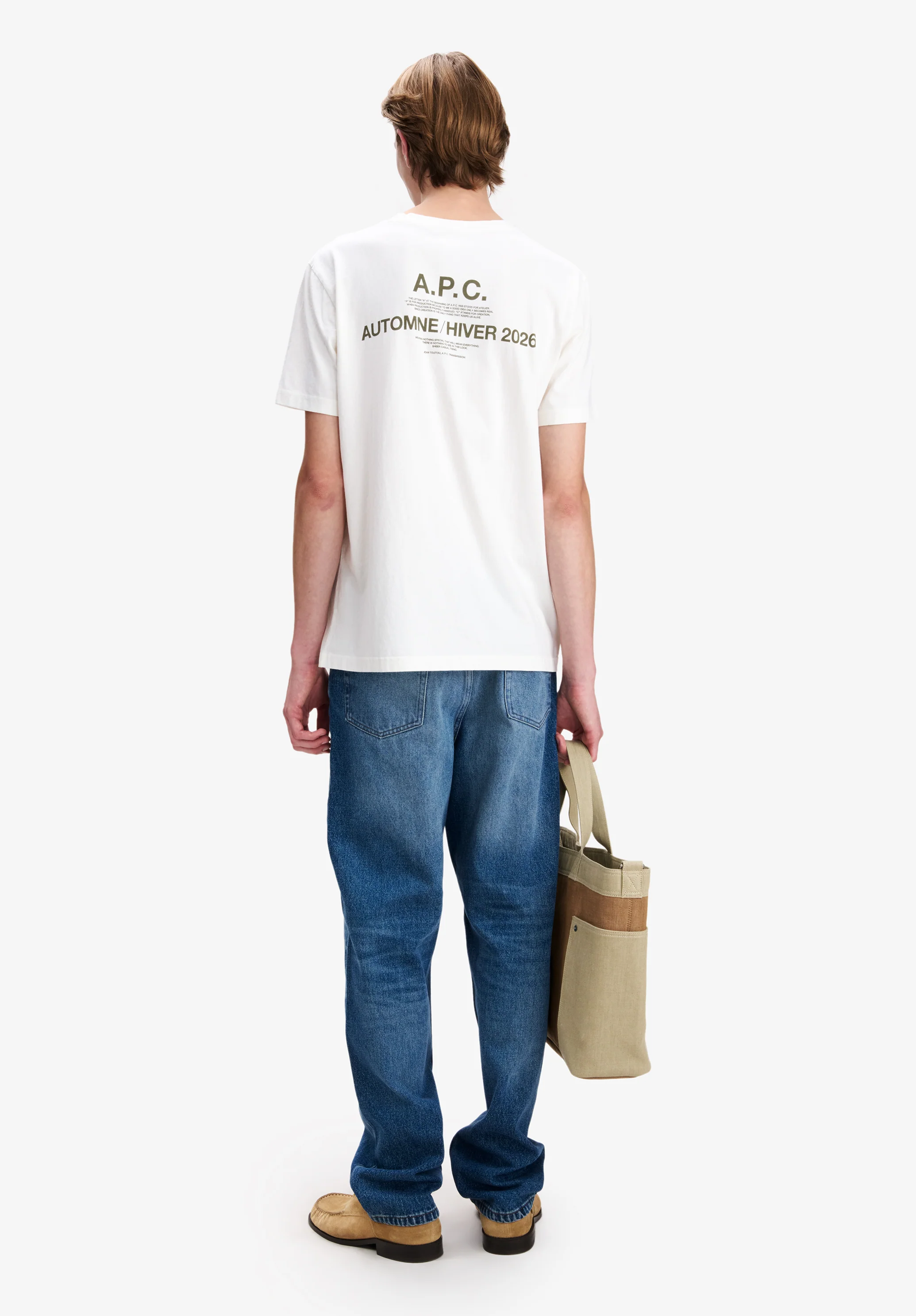 T-Shirt blanc cassé A.P.C. Automne 26 - Blanc casse