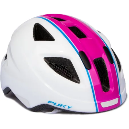 PUKY 9593 Fahrradhelm PH 8, 45 - 51 cm, weiß/pink