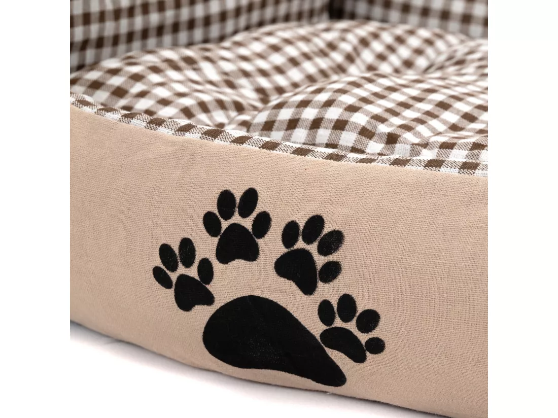 LIT POUR CHIEN Rocky 67 cm, tissu, à carreaux