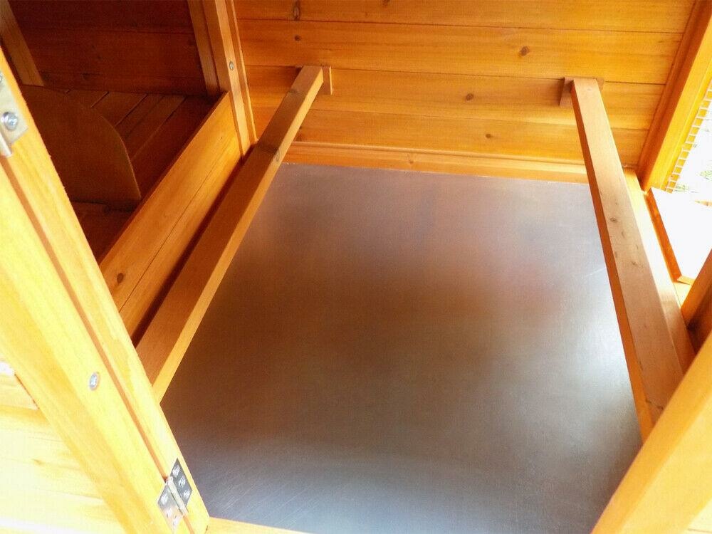 Cabane clapier à lapins rongeurs poulailler lapinière ou autres petits animaux 165 cm en bois brun