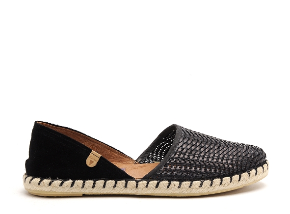 Verbenas ballerines femme carmen tresse noir