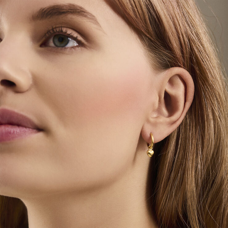 Pernille Corydon Jewellery Heart Huggies 10 mm Guld