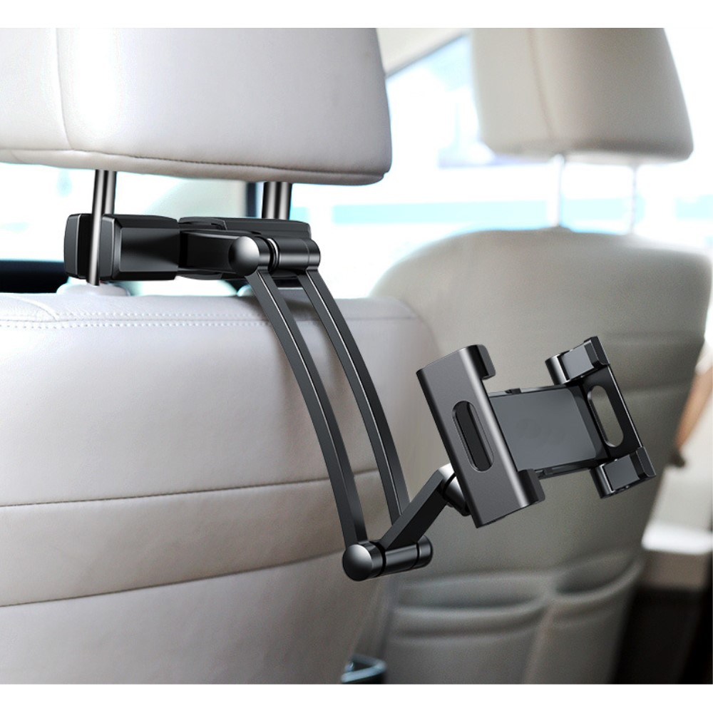 Universal Auto KFZ Rücksitz Kopfstützen Halterung für Smartphones / Tablets  (12-22cm) - Schwarz
